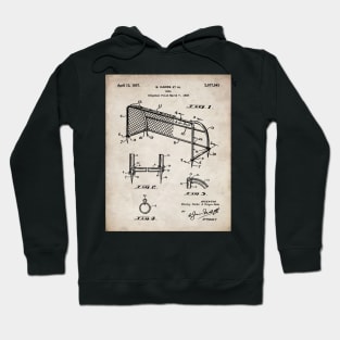 Soccer Patent - Soccer Goal Art - Antique Hoodie